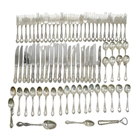 (78 Pc) R. Wallace Sterling Silver Flatware Set
