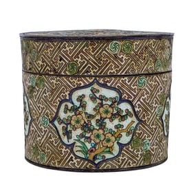 Chinese Silver and Enamel Trinket Box