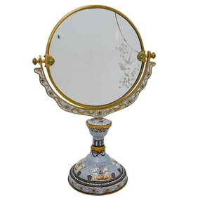 Chinese Cloisonne Vanity Mirror