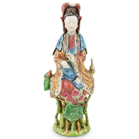 18th Century Chinese Famille Rose Porcelain Guan Yin