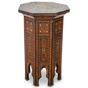 Middle Eastern Damascus Wooden Side Table