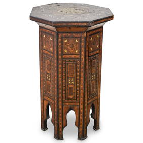 Middle Eastern Damascus Wooden Side Table (1 of 5)