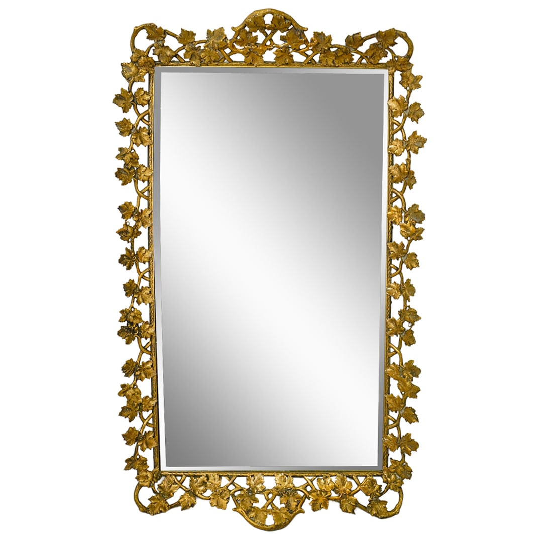 Antique French Gilded Bronze Mirror (1 of 5)