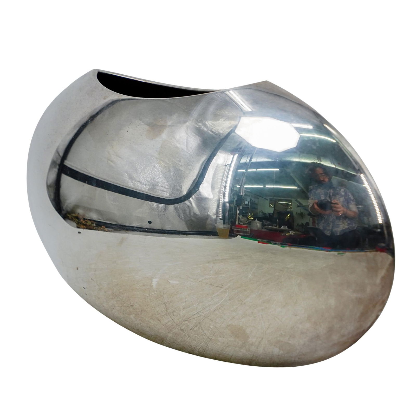 Lino Sabattini Italian Chrome Silver Vase (1 of 5)