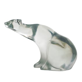 Lalique Crystal Polar Bear Sculpture