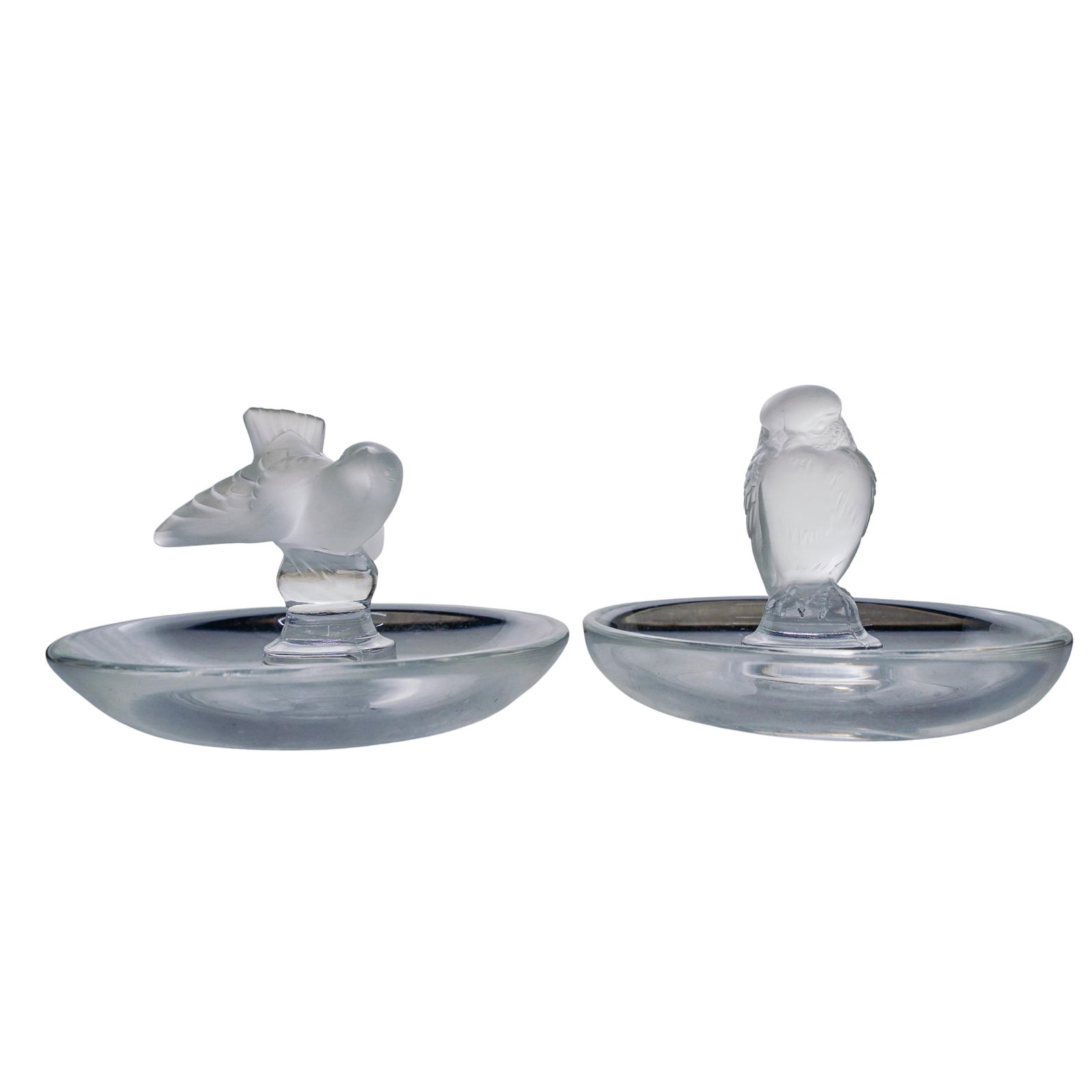 (2 pcs) Lalique France Bird Ring Dishes (1 of 10)
