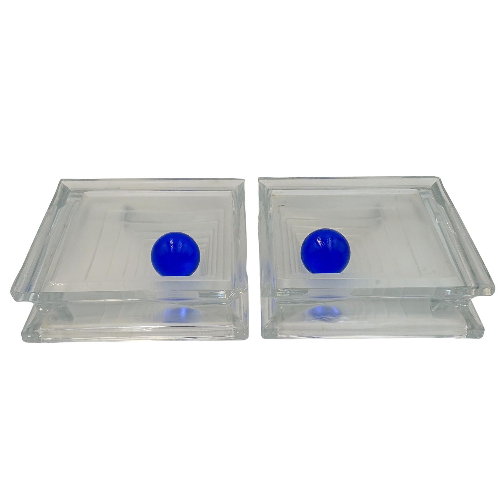 Daum France Crystal Square Ashtrays (1 of 9)