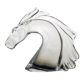 Daum France Crystal Horse Bust