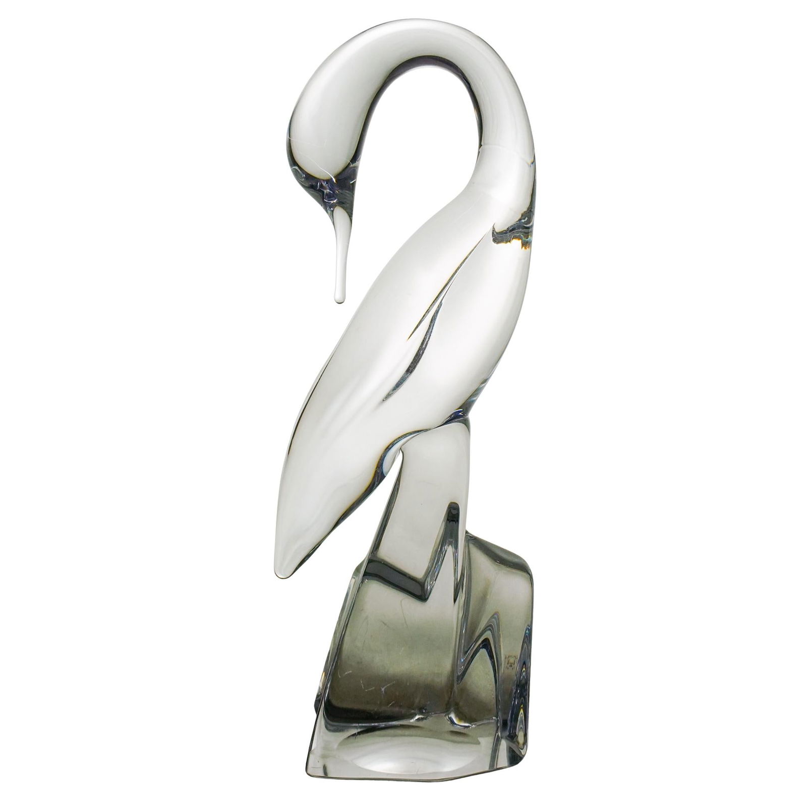 Daum France Egret Crystal Sculpture (1 of 7)