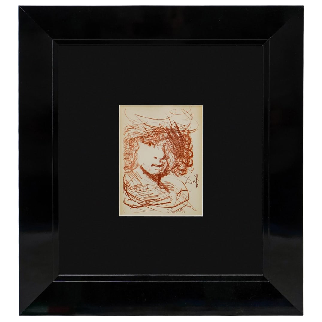 Salvador Dali (Spanish, 1904-1989) "Rembrandt van Rijn" Etching (1 of 4)