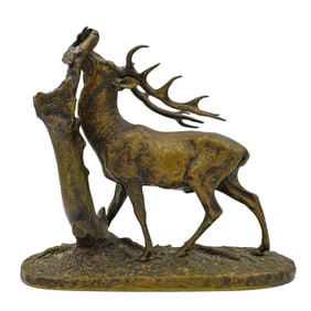 Pierre-Jules Mene (1810-1879, French) Bronze Elk Sculpture