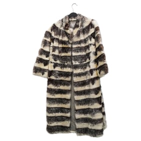 Vintage Chinchilla Striped Fur Coat