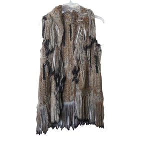 Vintage Knitted Rabbit Fur Vest