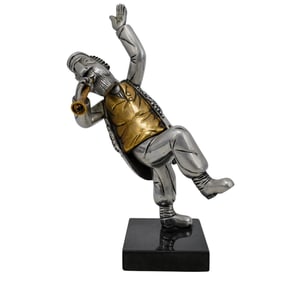 Frank Meisler (1929-2018, Israeli) "Hasidic Horn Player" Sculpture