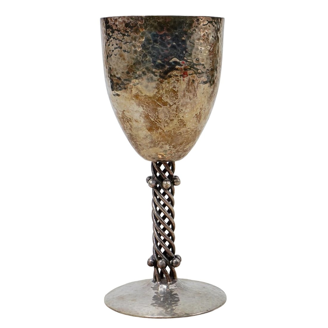 Emilia Castillo (1958-, Mexican) Silverplate Goblet (1 of 5)