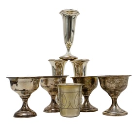 (8 Pc) Sterling Silver Cup Collection