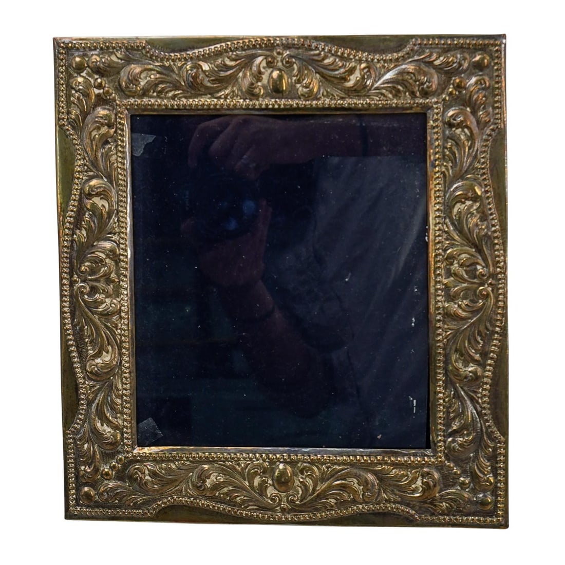 Large Rectangular 900 Silver Repousse Photo Frame (1 of 3)