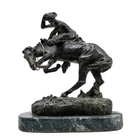 After Frederic Remington "Rattlesnake" Bronze