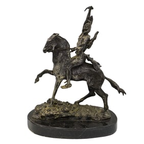 After Frederic Remington "The Scalp" Bronze