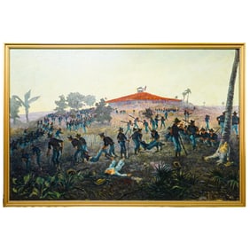 Charles Johnson Post (American, 1873) Acrylic Painting On Canvas