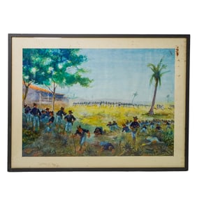 Charles Johnson Post (American, 1873-1956) Spanish-American War W/C Painting