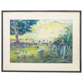 Charles Johnson Post (American, 1873-1956) Spanish-American War, W/C Painting (1 of 5)