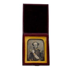 Antique Daguerreotype Portrait Of An English Soldier
