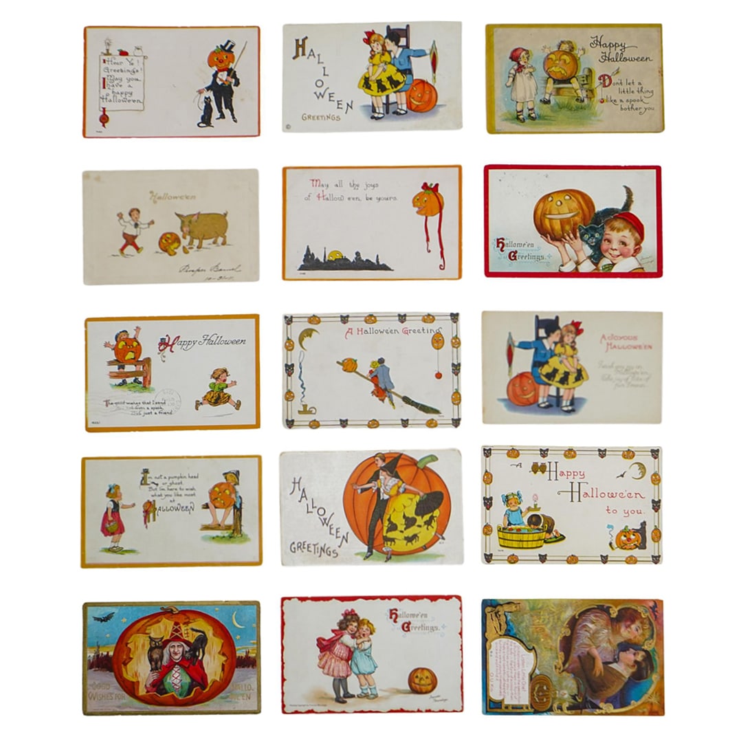 (15 Pc) Antique Halloween Postcards (1 of 7)