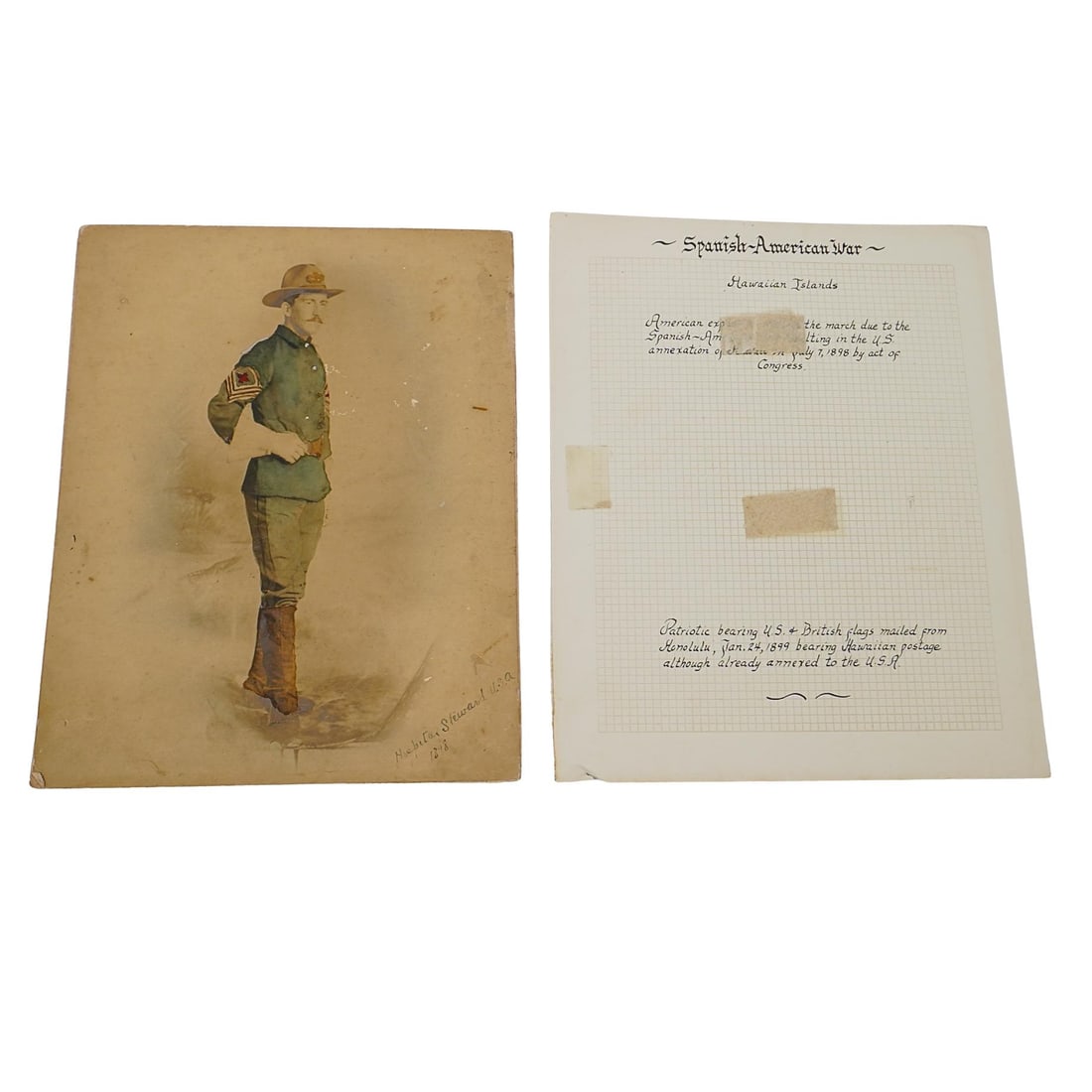 Spanish American War 1898 US Hospital Steward Uniform Sketch (1 of 6)