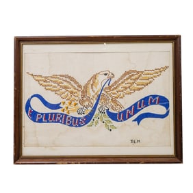 Antique US Navy Sampler From Descendants Of William S. Schley