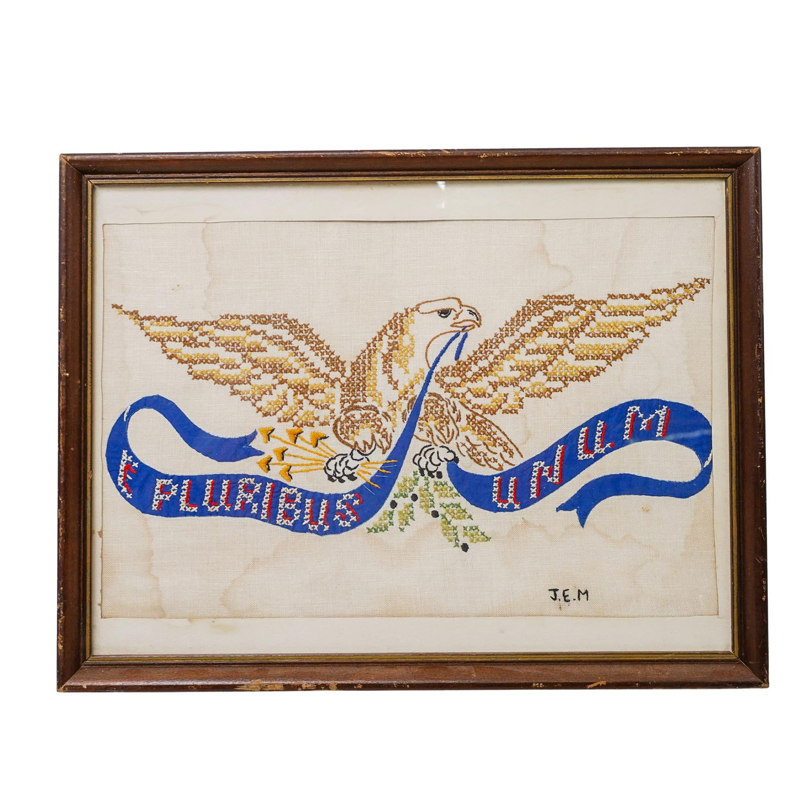 Antique US Navy Sampler From Descendants Of William S. Schley (1 of 6)