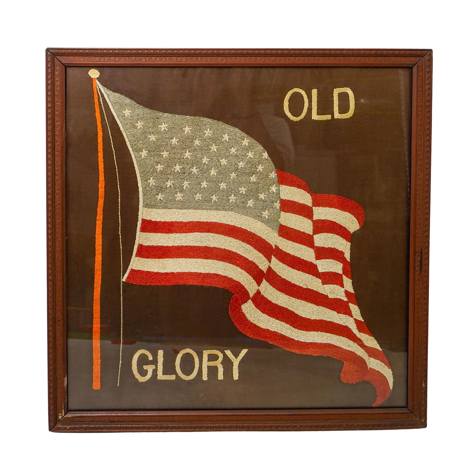 Vintage Silk American Flag 'Old Glory' Embroidery (1 of 5)