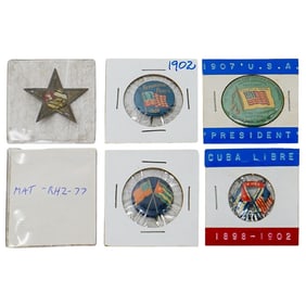 (5 pcs) 19th-Early 20th Century United States Pins