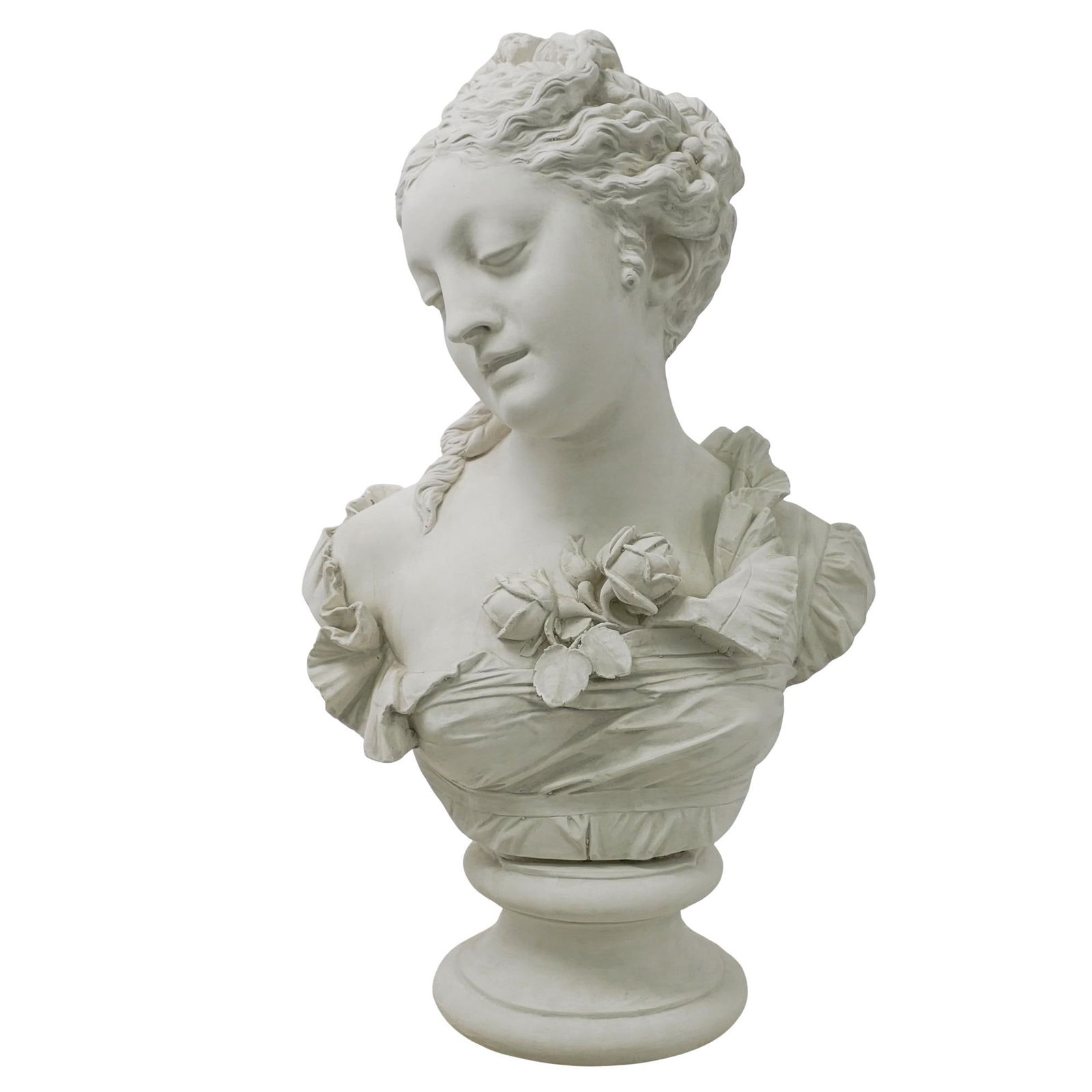 Neoclassical Female Bust Bisque Sculpture (1 of 7)