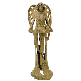 Cast Iron Angel Garden Sculpture