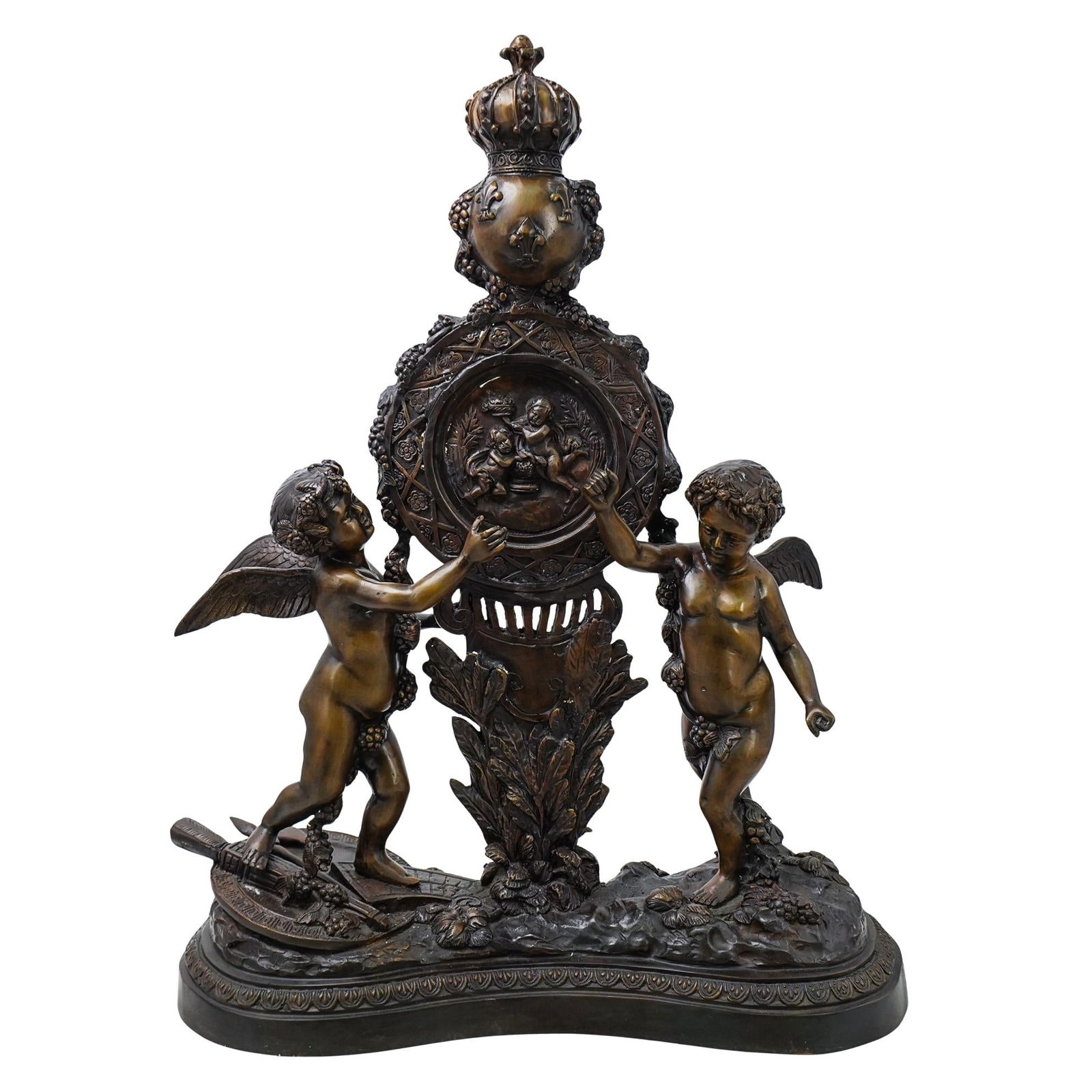 Classical Ornate Bronze Cherub Sculpture (1 of 6)