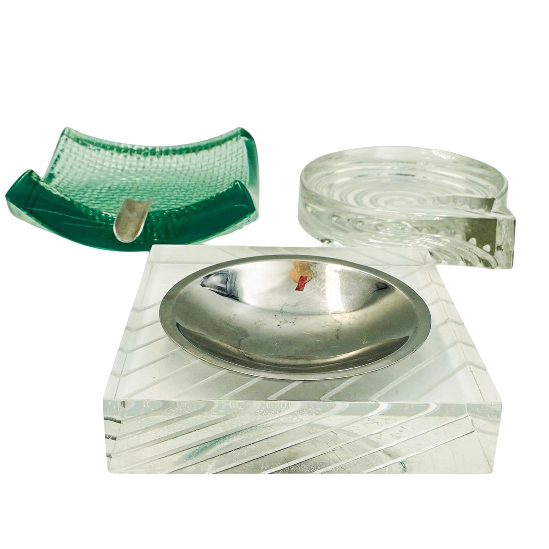 (3 pcs) Assorted Glass Ashtrays (1 of 8)