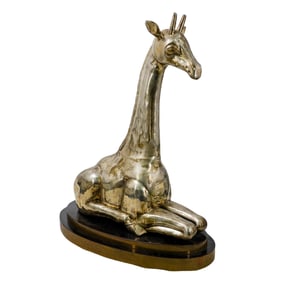 Mixed Metal Giraffe Sculpture