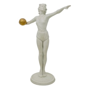 Art Deco German Schaubach Kunst Porcelain Gymnast Figurine