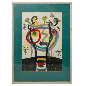 Joan Miro (Spanish, 1893-1983) Signed 'Le Grand Sorcier' Lithograph (1 of 5)