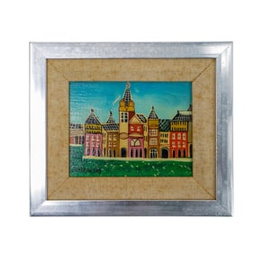 Dubrowski (Polish) Oil on Board Folk Wroclaw City Painting