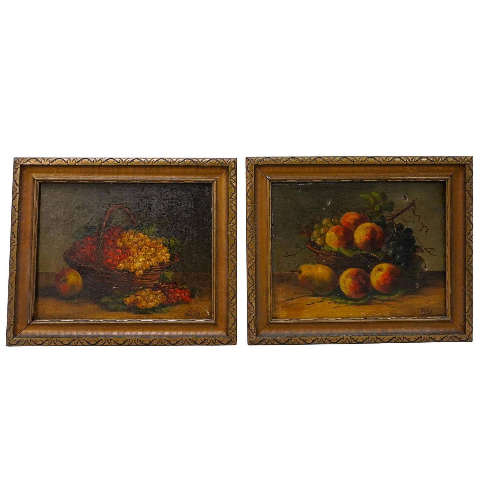 Pair Of Signed Still Life Oil On Canvas Paintings (1 of 9)