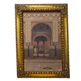 Fernando Liger Hidalgo (Spanish, 1880-1945) Seville Oil On Canvas Painting