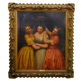 N. Briganti (American, 1861-1944) Oil On Canvas Portrait Painting