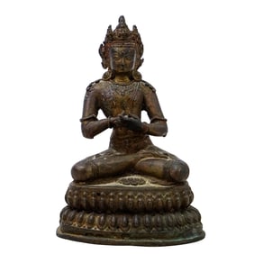 Antique Gilt Bronze Bodhisattva