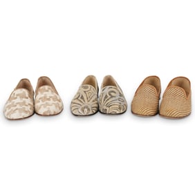 (3 Pairs) Vintage Stubbs & Wootton Palm Beach Shoes