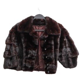 Vintage "Green Bear" Brown Fur Bolero Jacket