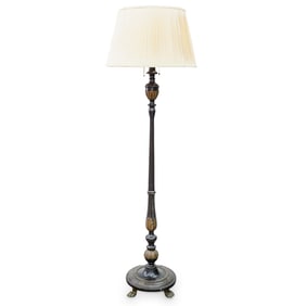 Vintage Gilt and Lacquered Wood Floor Lamp