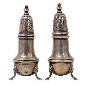 Antique American Redlich & Co. Sterling Silver Salt & Pepper Shakers