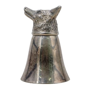 Vintage Silver Plated Fox Stirrup Cup